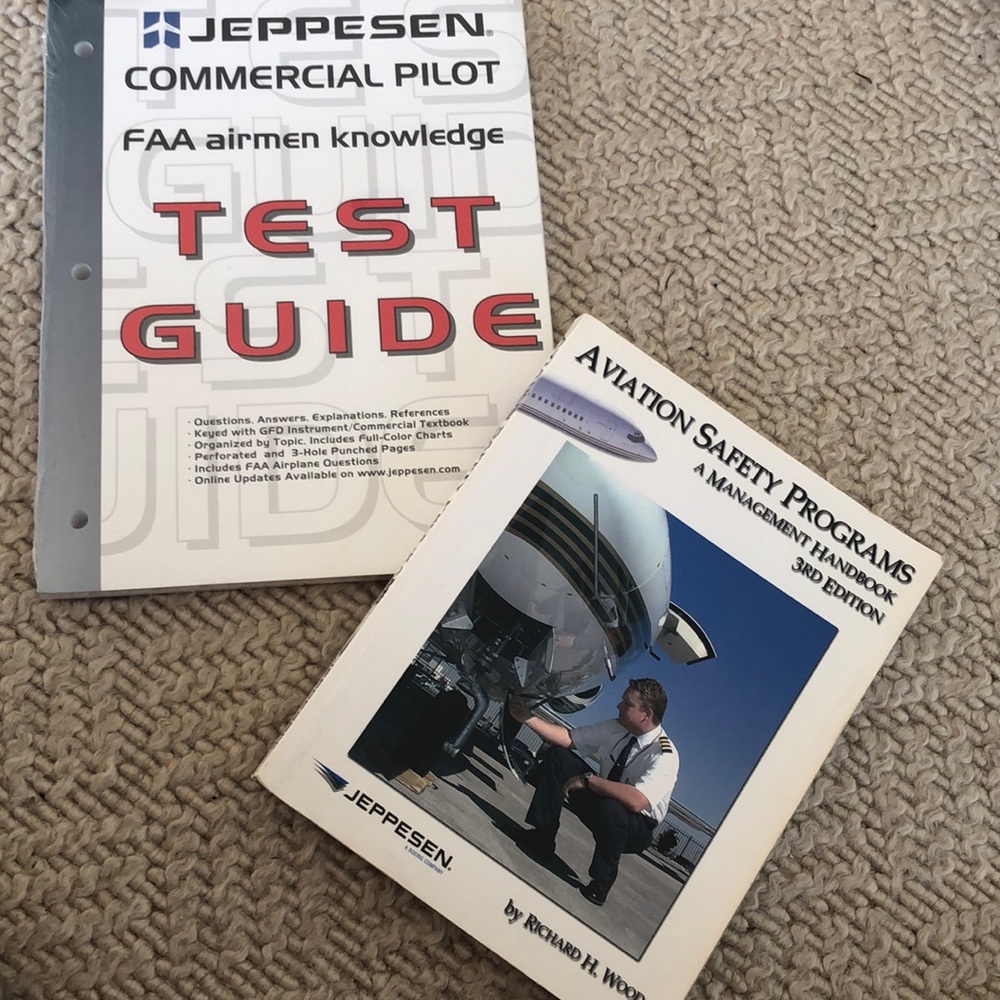NWT commercial pilot test guide and aviation safety book-used